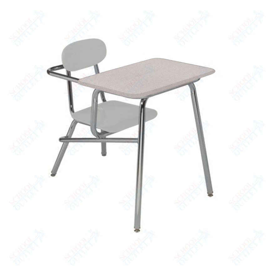 USA Capitol Legacy Combination Chair Desk with Arm Rest, 17.5" Height, Hard Plastic Top (907A) - SchoolOutlet