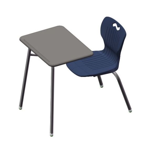 USA Capitol Ntersect 14" Seat Height Combination Desk with Book Basket and Hard Plastic Top (N914HP) - SchoolOutlet