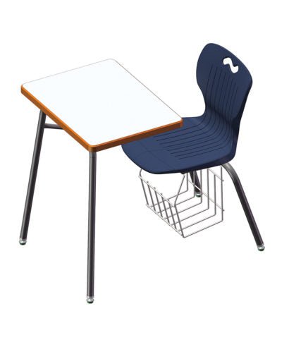 USA Capitol Ntersect 14" Seat Height Combination Desk with Book Basket and HPL Top (N914HPCL) - SchoolOutlet