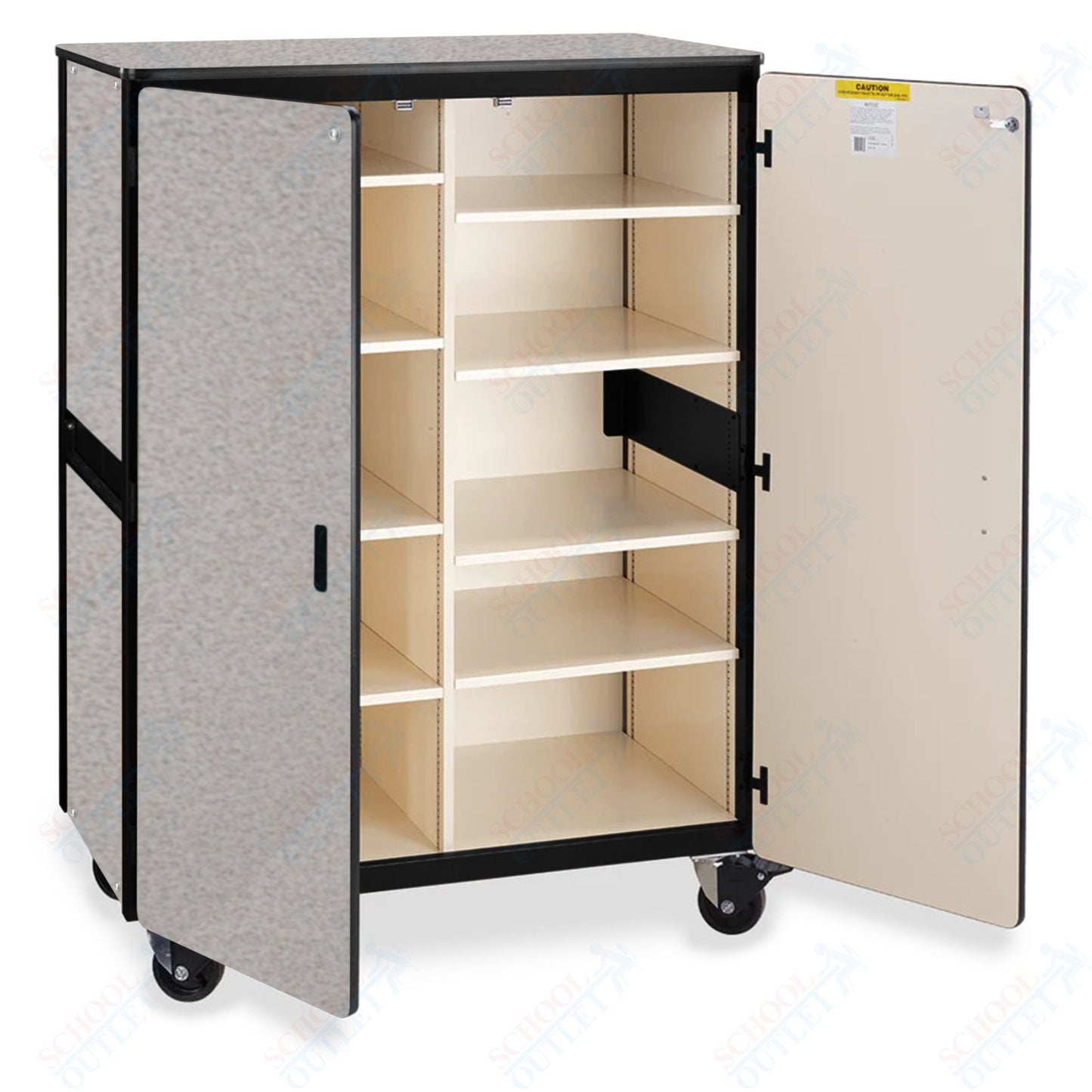 Virco 2502 - Mobile Storage Cabinet With Eight Shelves - 48"W x 28"D x 66"H (Virco 2502) - SchoolOutlet