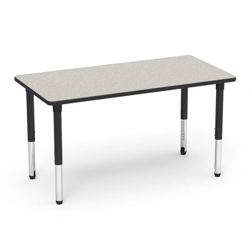 Virco 503060ADJC - 5000 Series Rectangle Activity Table with Casters (30"W x 60"L) with Adjustable Height Legs (24" - 32"H) - SchoolOutlet