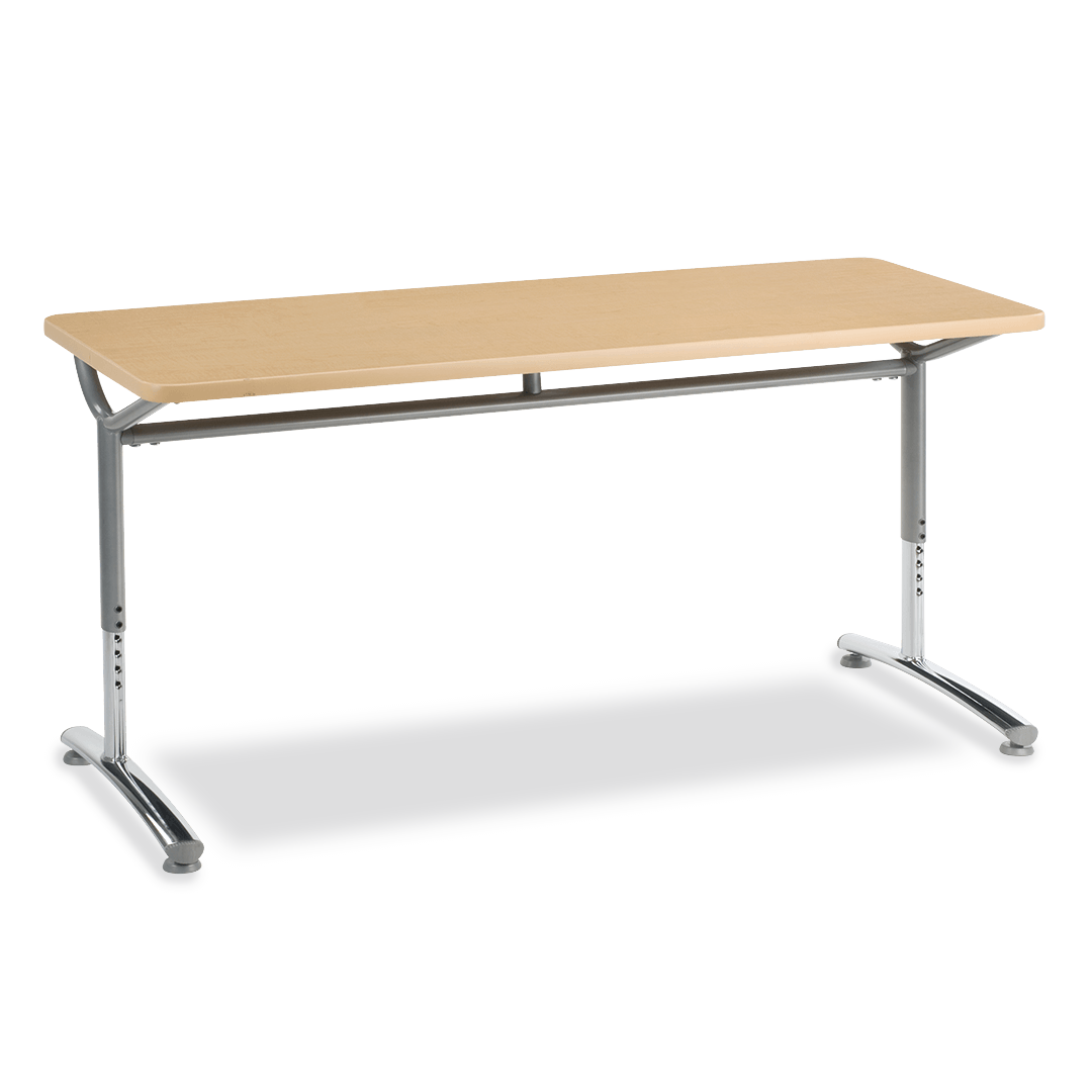 Virco TE24608YADJ - TEXT Series Adjustable Height Training Table - 24"W x 60"L (Virco TE24608YADJ)