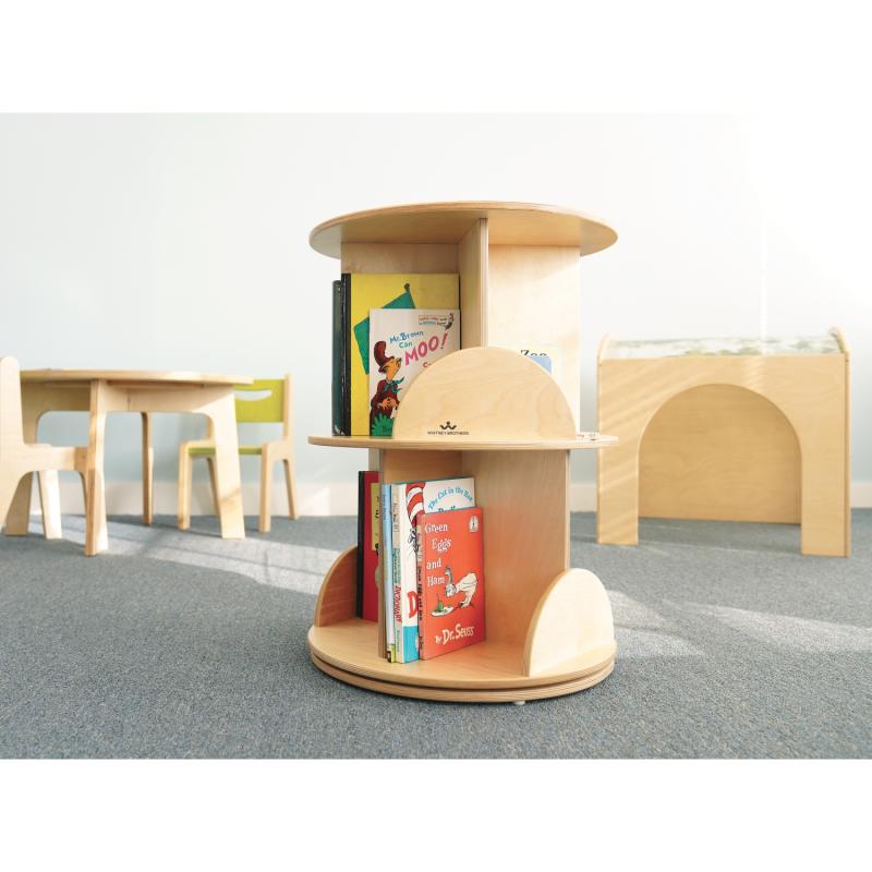 Whitney Brothers Two Level Book Carousel(Whitney Brothers WHT - WB0502R) - SchoolOutlet