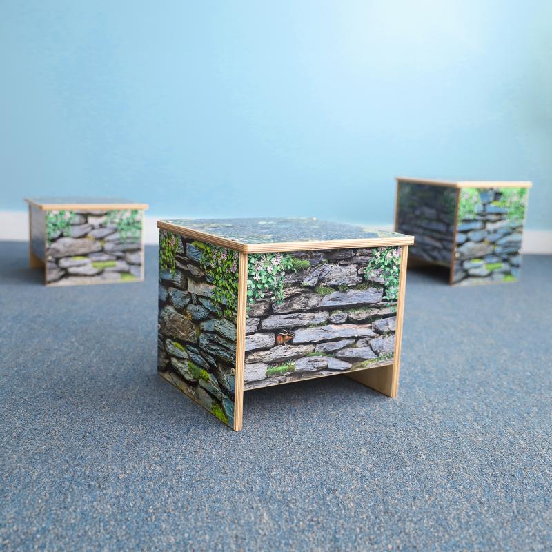 Whitney Brothers Nature View Stone Wall Seat 12H - (WB0765) - SchoolOutlet