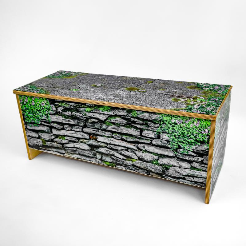 Whitney Brothers Nature View Stone Wall Bench 14H - (WB0956) - SchoolOutlet