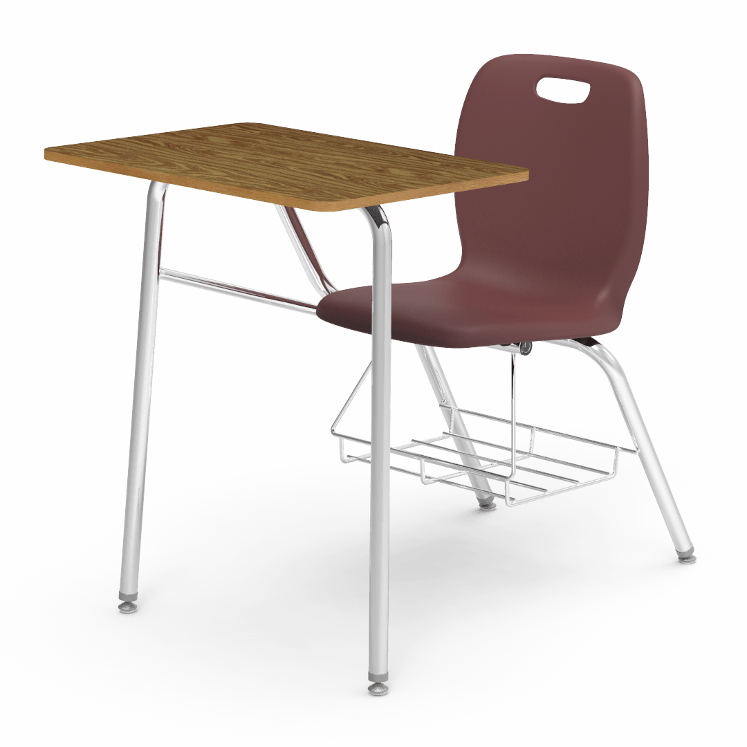 Virco N2 Series Combo School Desk - Hard Plastic Top (Virco N240BRM)