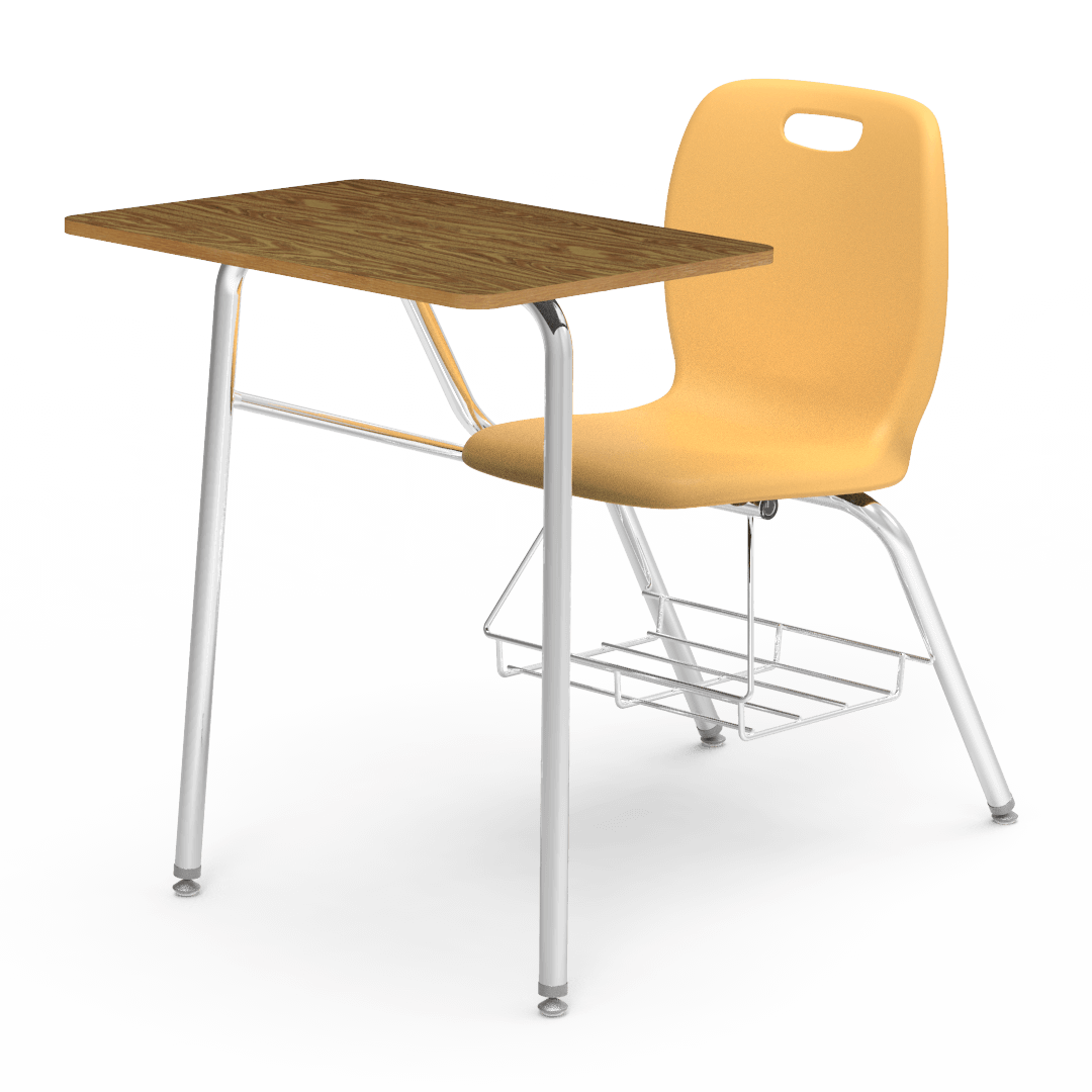 Virco N2 Series Combo School Desk - Hard Plastic Top (Virco N240BRM)