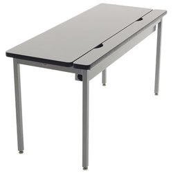 AmTab Computer and Technology Table - All Welded - Flip Top - Wire Management - 24"W x 36"L (AmTab AMT-CTF243)