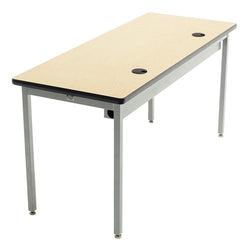 AmTab Computer and Technology Table - All Welded - Grommet Hole - Wire Management - 24"W x 36"L  (AmTab AMT-CTG243)