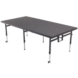 AmTab Adjustable Height Stage - Carpet Top - 36"W x 72"L x Adjustable 16" to 24"H  (AmTab AMT-STA3616C)