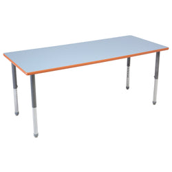 AmTab Whiteboard Table Markerboard Table Dry Erase Table - Activity Legs - Rectangle - 24"W x 60"L  (AmTab AMT-WAA245D)