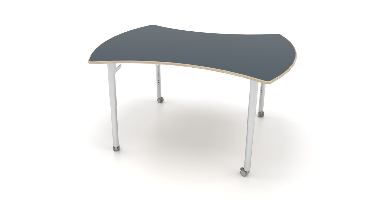 CEF ESTO Table 60" x 52" Fenix on Baltic Birch Top and Adjustable Height Legs - SchoolOutlet