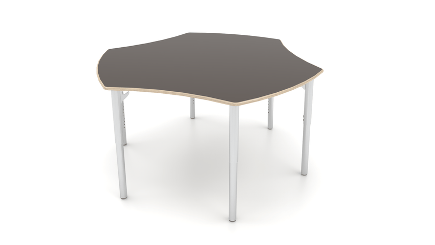 CEF ESTO Table 50" x 30" Fenix on Baltic Birch Top and Adjustable Height Legs - SchoolOutlet
