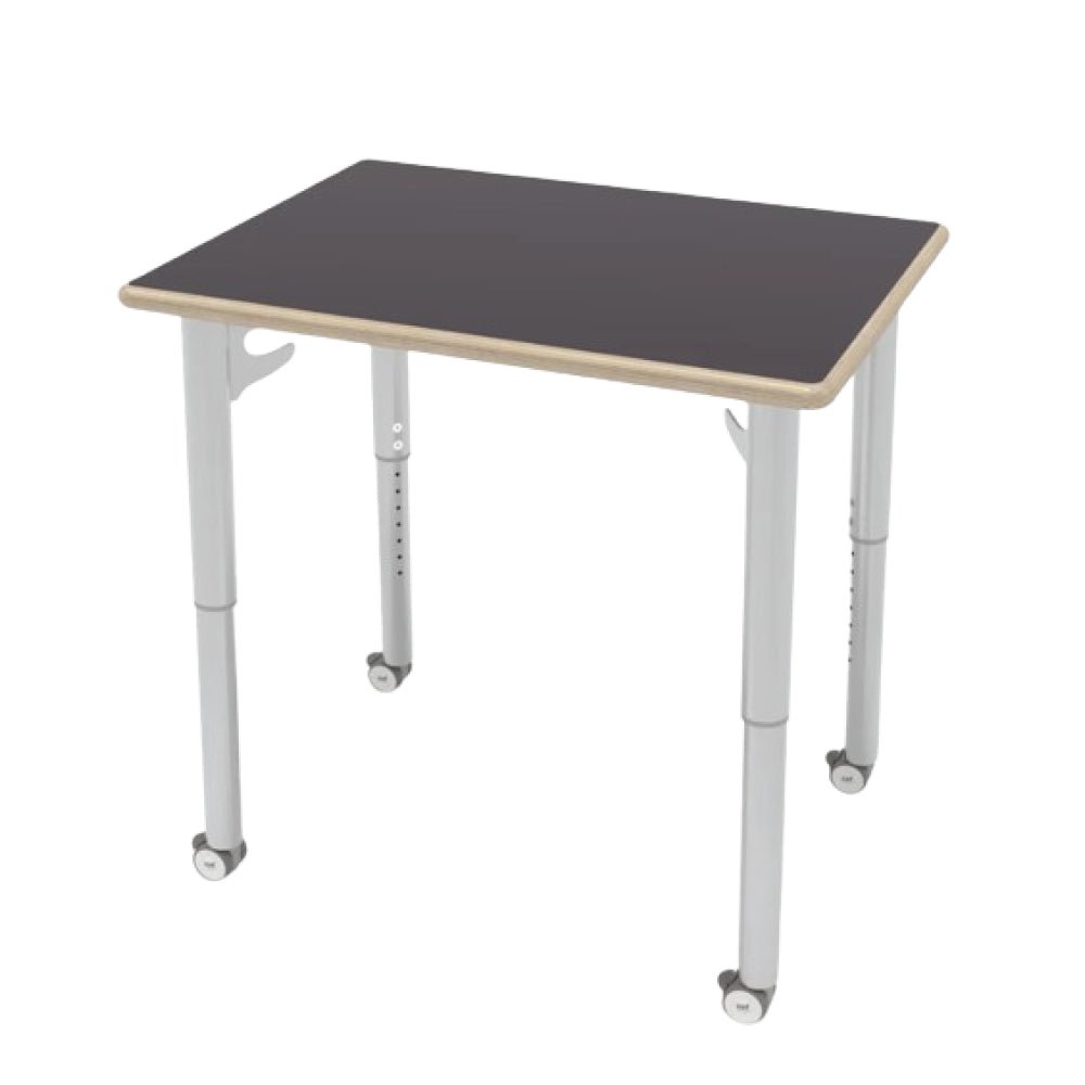 CEF ESTO Rectangle Student Desk 30" x 22" Fenix Top on Baltic Birch and Adjustable Height Legs - SchoolOutlet