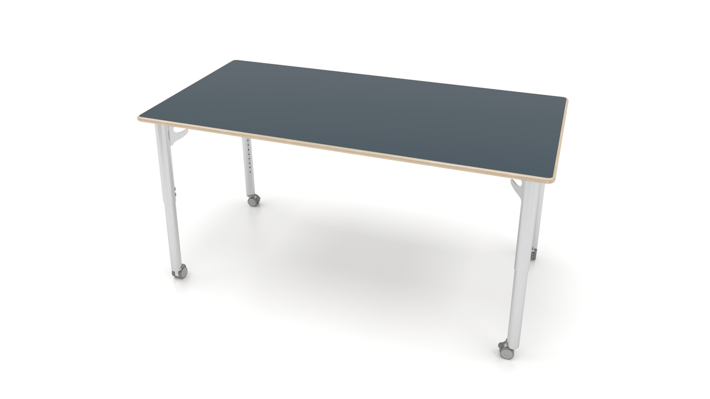 CEF ESTO Table 65.5" x 34" HPL on Particle Board w/ T-Molding Top and Adjustable Height Legs - SchoolOutlet