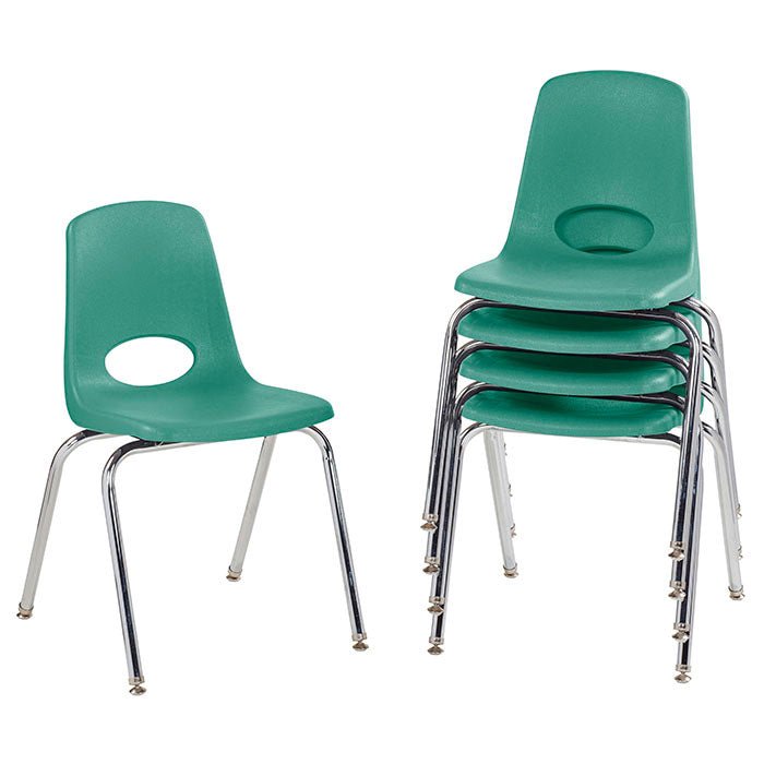 Factory Direct Partners Stackable School Chair with Chrome Legs