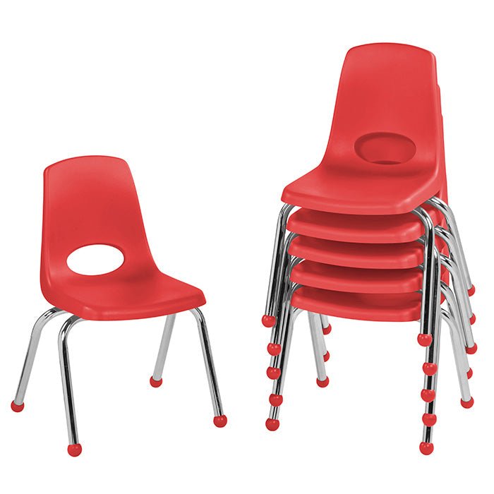 FDP Stackable School Chair, Chrome Legs, Ball Glide - 14