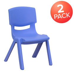 Whitney 2 Pack Plastic Stackable School Chair with 10.5'' Seat Height