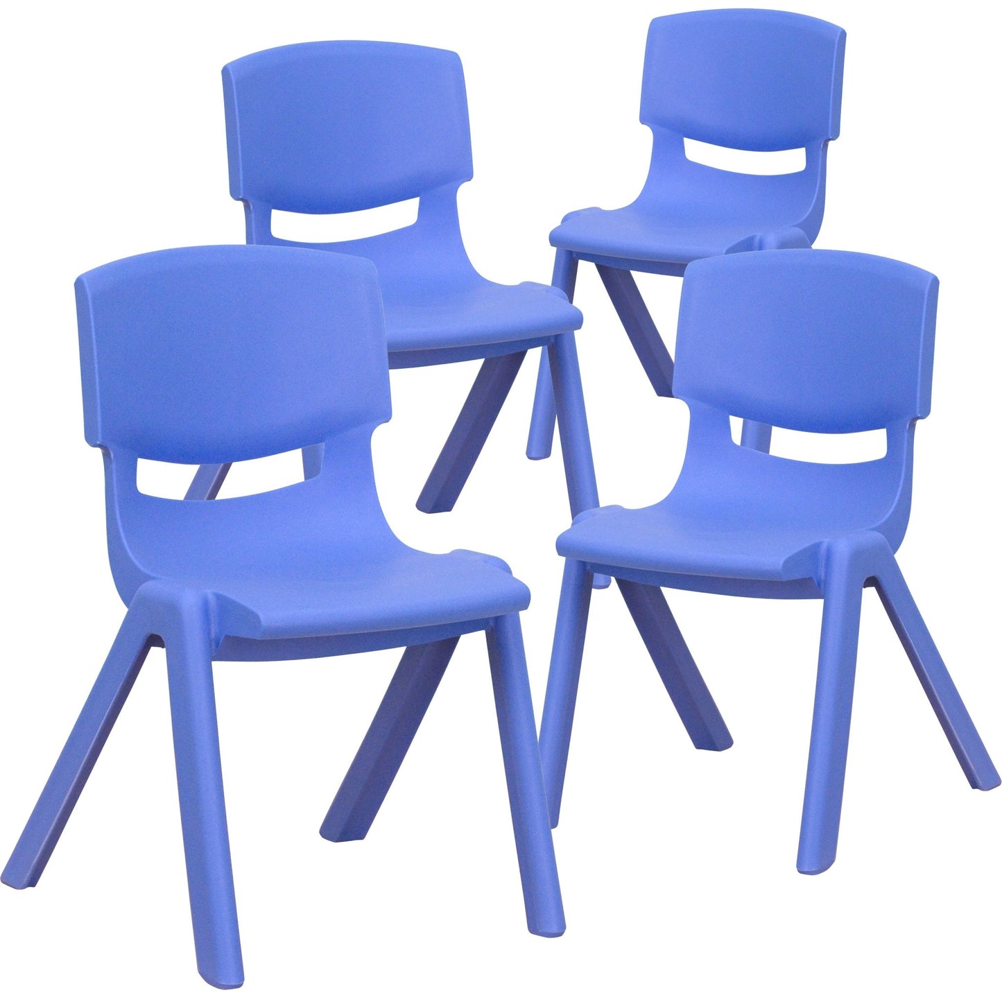 Whitney 4 Pack Plastic Stackable School Chair with 12'' Seat Height - SchoolOutlet