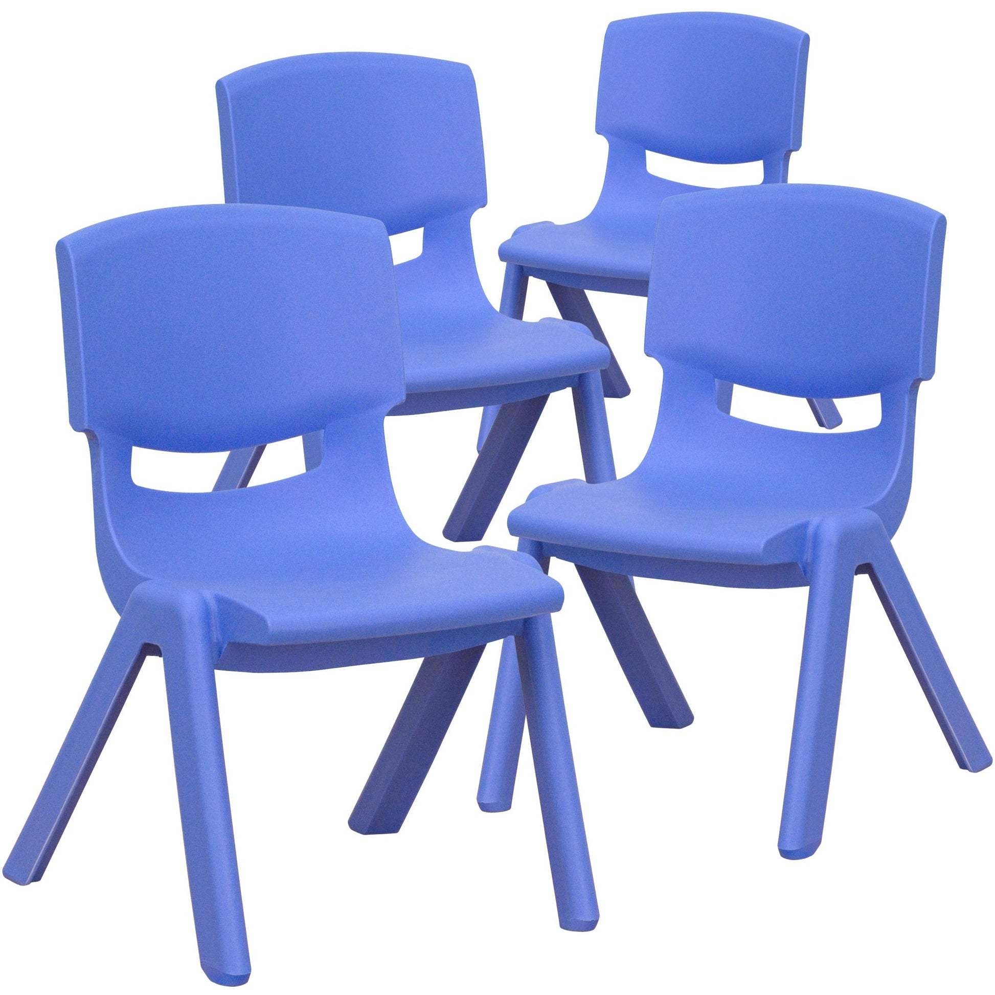 Whitney 4 Pack Plastic Stackable School Chair with 10.5'' Seat Height - SchoolOutlet