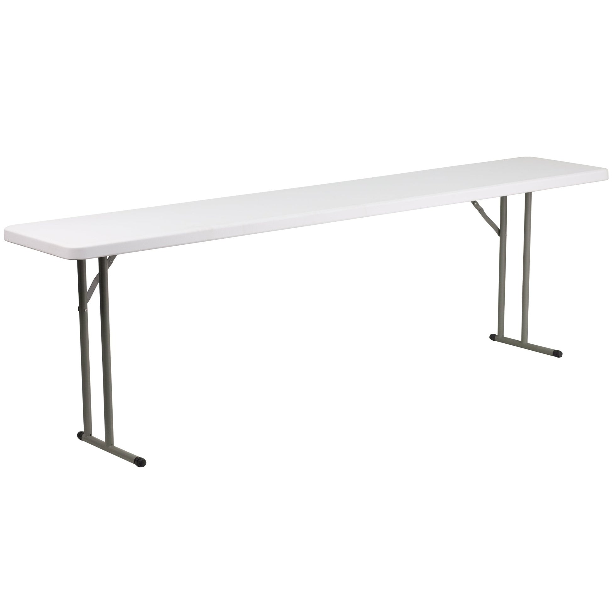 Elon 8-Foot Granite White Plastic Folding Training Table - SchoolOutlet