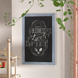 Canterbury 24" x 36" Wall Mount Magnetic Chalkboard Sign with Eraser, Hanging Wall Chalkboard Memo Board for Home, School, or Business