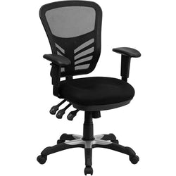 Flash Furniture Mid-Back Black Mesh Chair with Triple Paddle Control(FLA-HL-0001-GG)