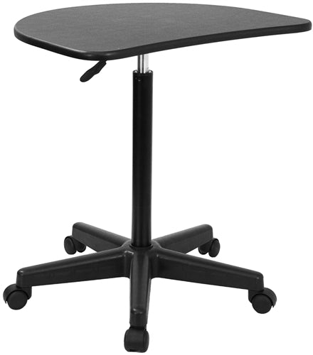 Flash Furniture Height Adjustable Mobile Laptop Computer Desk with Black Top(FLA-NAN-JN-2792-GG) - SchoolOutlet
