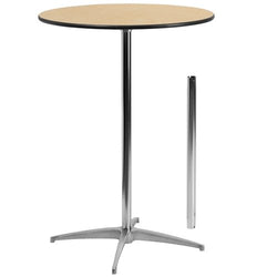 Flash Furniture 30'' Round Wood Cocktail Table with 30'' and 42'' Columns(FLA-XA-30-COTA-GG)