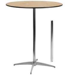 Flash Furniture 36'' Round Wood Cocktail Table with 30'' and 42'' Columns(FLA-XA-36-COTA-GG)