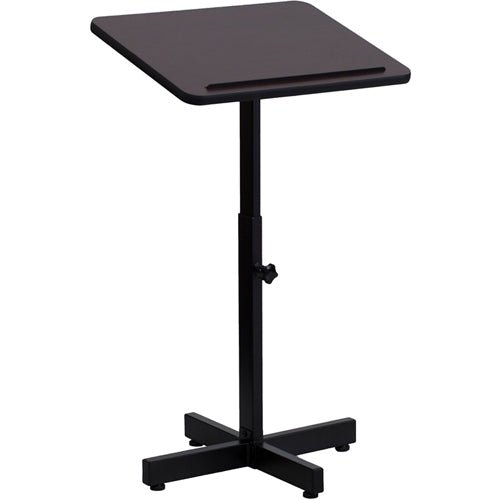 Flash Furniture Adjustable Height Metal Lectern(FLA-XU-LECTERN-ADJ-GG) - SchoolOutlet
