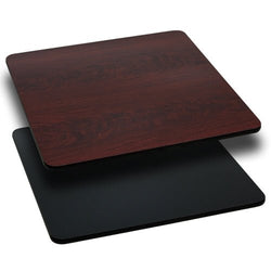 Flash Furniture 24'' Square Table Top with Black or Mahogany Reversible Laminate Top(FLA-XU-MBT-2424-GG)