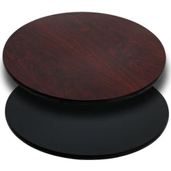 Flash Furniture 24'' Round Table Top with Black or Mahogany Reversible Laminate Top(FLA-XU-RD-24-MBT-GG)