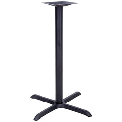 Flash Furniture 30'' x 30'' Restaurant Table X-Base with 3'' Dia. Bar Height Column(FLA-XU-T3030-BAR-GG)
