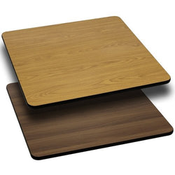 Flash Furniture 24'' Square Table Top with Natural or Walnut Reversible Laminate Top(FLA-XU-WNT-2424-GG)