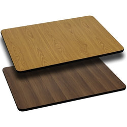 Flash Furniture 30'' x 48'' Rectangular Table Top with Natural or Walnut Reversible Laminate Top(FLA-XU-WNT-3048-GG)