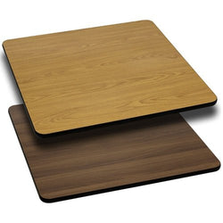 Flash Furniture 36'' Square Table Top with Natural or Walnut Reversible Laminate Top(FLA-XU-WNT-3636-GG)