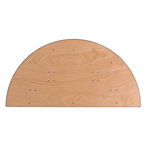 Flash Furniture 60'' Half-Round Wood Folding Banquet Table(FLA-YT-WHRFT60-HF-GG) - SchoolOutlet