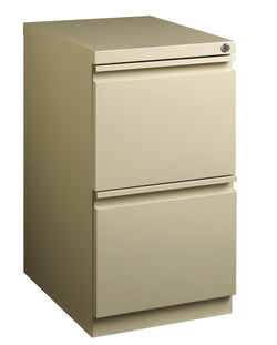 Hirsh 20" Deep Mobile Pedestal File Cabinet 2 Drawer File-File, Letter Width