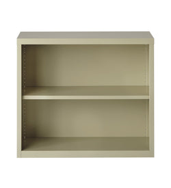 Hirsh 2 Shelf Metal Bookcase, 30in. Height