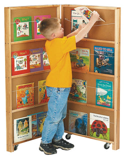 Jonti-Craft Mobile Library Bookcase - Two Sections (Jonti-Craft JON-2671JC)