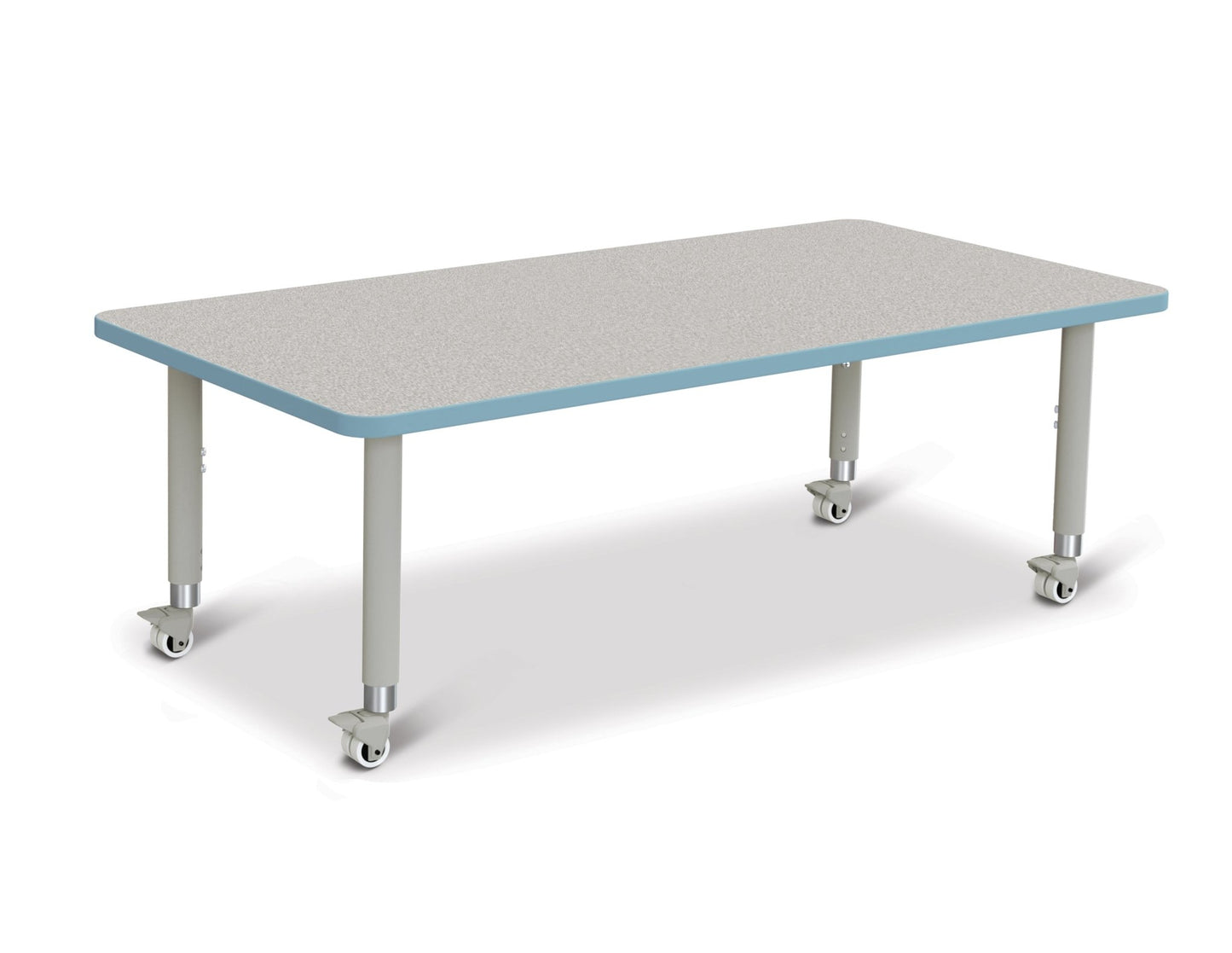 Jonti-Craft Rectangle Activity Table with Heavy Duty Laminate Top (30" x 60") Mobile Height Adjustable Legs (20" - 31") - SchoolOutlet