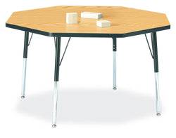 Jonti-Craft Octagon Activity Table with Heavy Duty Laminate Top and Height Adjustable Legs -  4th Grade to Adult