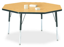 Jonti-Craft Octagon Elementary Activity Table with Heavy Duty Laminate Top - Height Adjustable Legs