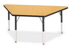Jonti-Craft Trapezoid Elementary Activity Table with Heavy Duty Laminate Top (30" x 60") Height Adjustable Legs (15" - 24")