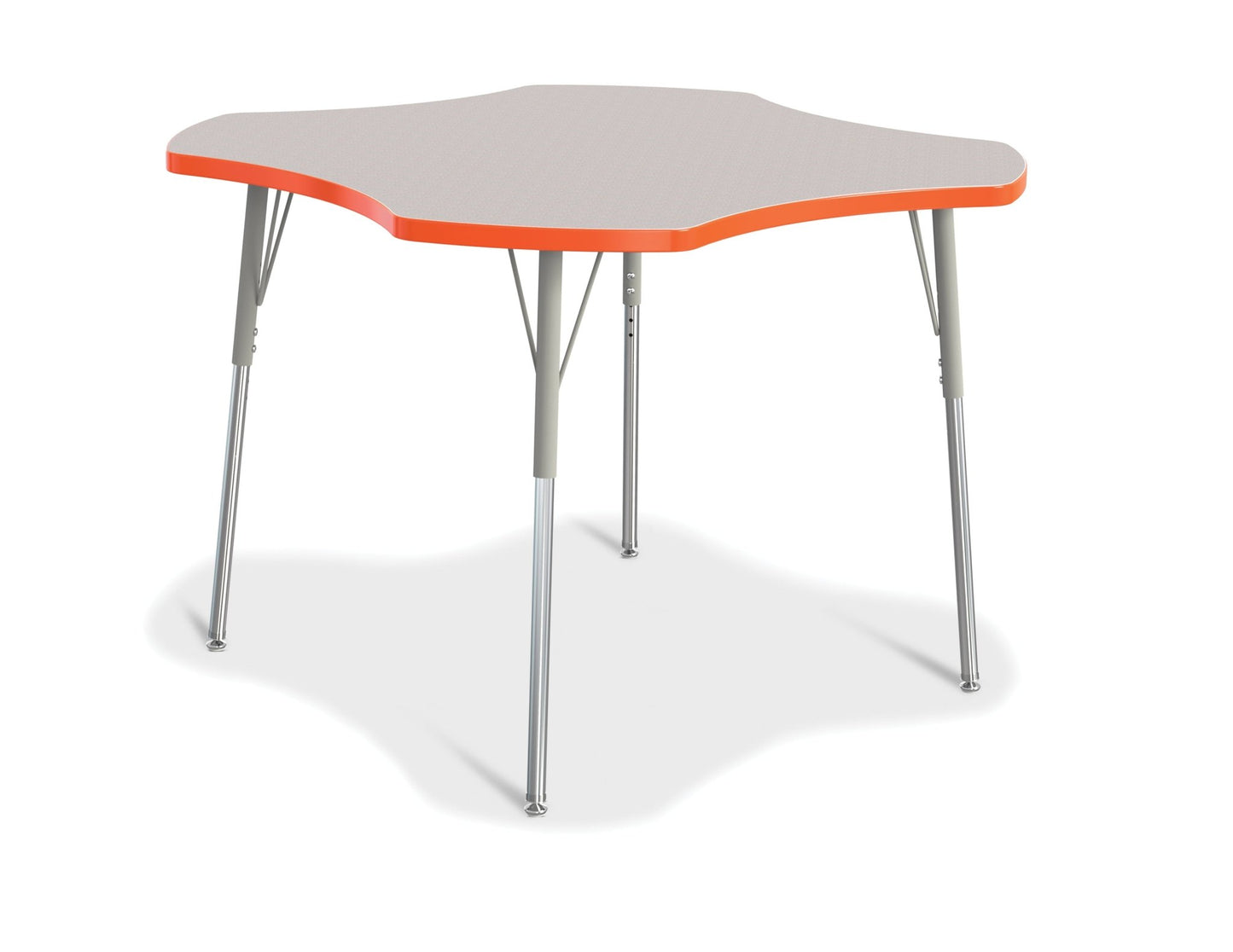 Jonti-Craft Four-Leaf Activity Table with Heavy Duty Laminate Top and Height Adjustable Legs - 4th Grade to Adult - SchoolOutlet