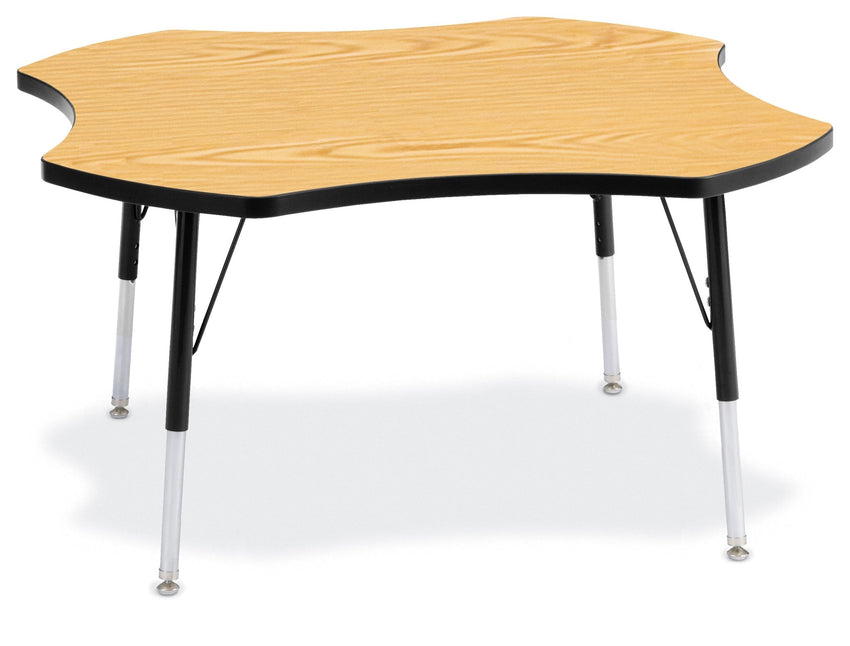 Jonti-Craft Four-Leaf Activity Table with Heavy Duty Laminate Top and Height Adjustable Legs - 4th Grade to Adult - SchoolOutlet
