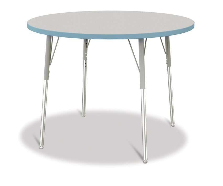 Jonti-Craft Round Activity Table with Heavy Duty Laminate Top 42" Diameter - Height Adjustable Legs - 4th Grade to Adult - SchoolOutlet