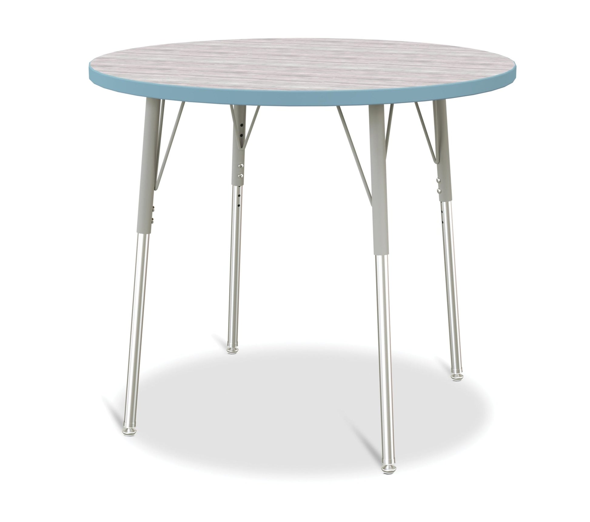 Jonti-Craft Round Activity Table with Heavy Duty Laminate Top 36" Diameter - Height Adjustable Legs - 4th Grade to Adult - SchoolOutlet