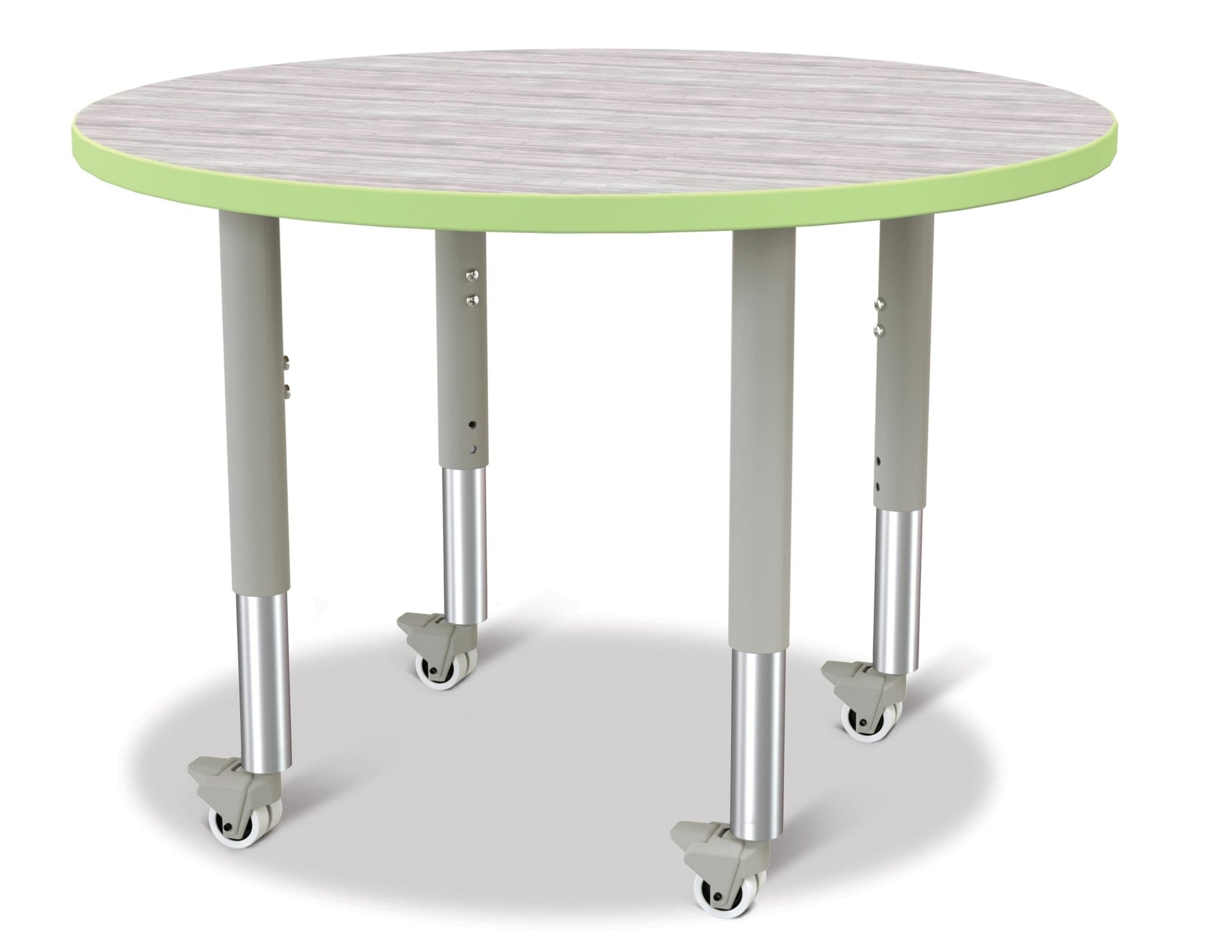 Jonti-Craft Round Activity Table with Heavy Duty Laminate Top 36" Diameter - Mobile Height Adjustable Legs (20" - 31") - SchoolOutlet